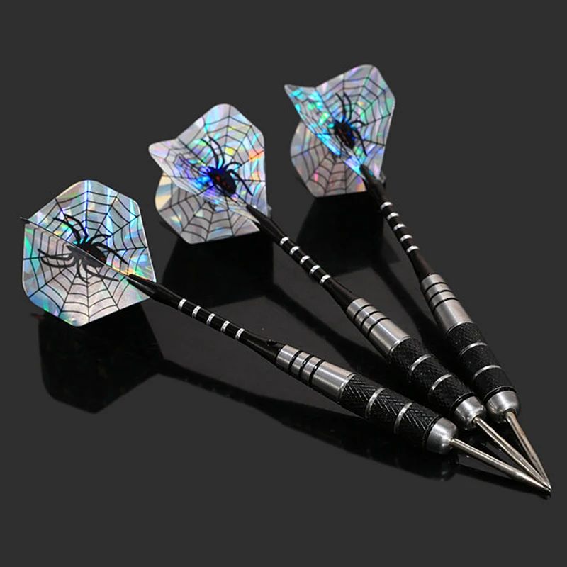 3 unids/set de dardos deportivos profesionales de acero de tungsteno, punta de aguja, eje volador de 22g, dardos de acero, puntero interior