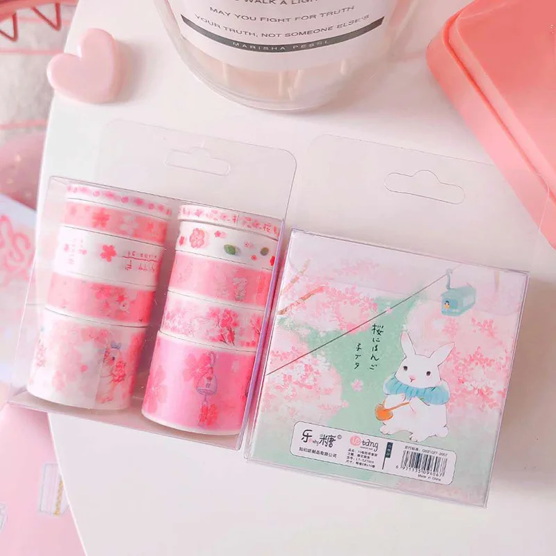 10 шт./компл. Kawaii Cat клейкая лента милый веселый лента Washi голубого океана декоративная клейкая лента для Скрапбукинг DIY Фотоальбом