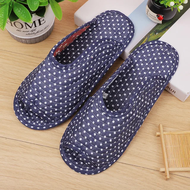  Women Fabric Slippers Vintage Floral Men Home Slippers Indoor Soft Travel Lady Cotth Sewing Comfy Flat Shoe Confinement slippers 