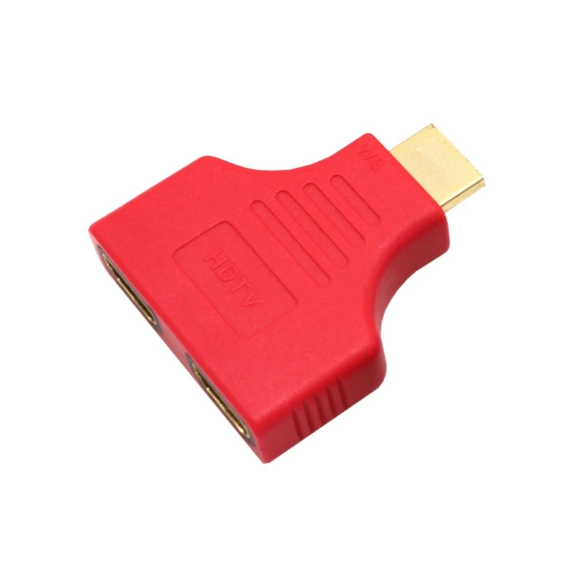 Красный Новейший сплиттер для HDMI Мужской на 2 HDMI Женский 1080P 1 в 2 Переключатель расширитель адаптер конвертер - Цвет: Красный