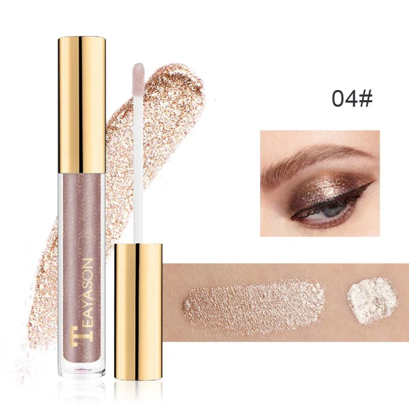 8 Colors Shiny Liquid Eyeshadow Liquid Eye Shadow Makeup Highlight Shimmer Eye Make Up Eye Cosmetic - Цвет: 4