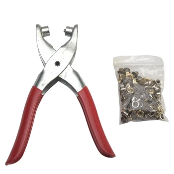 

Steel Leather Craft Eyelet Pliers Practical Durable PVC Handle Manual Tool Hole Maker Portable