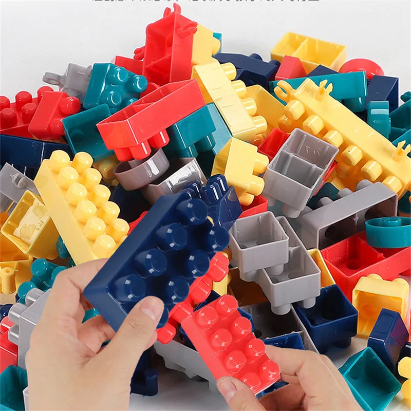 100Pcs Montessori Learning early Education juguetes kindergarten DIY particle toys assembly plastic building blocks 100Pcs Montessori Learning early Education juguetes kindergarten DIY particle toys assembly plastic building blocks