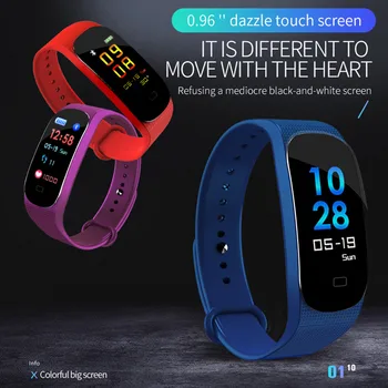 

Smart Bracelet Sport Fitness Tracker Heart Rate Blood Call Reminder Waterproof Wristband Smartwatch
