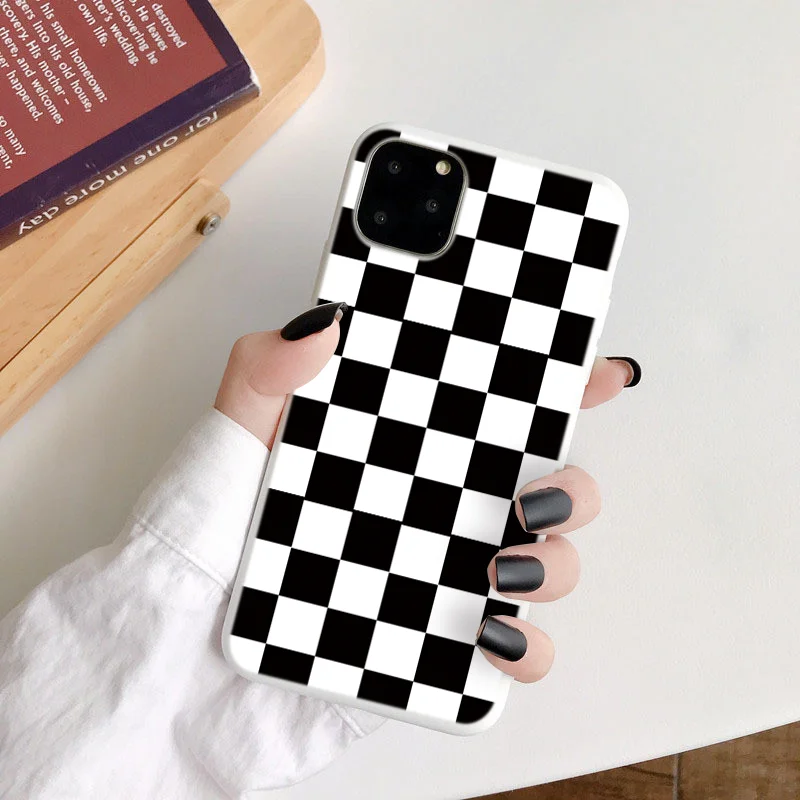 Checkered Phone Case Samsung Galaxy  Checkerboard Phone Case S10 - Phone  Case Funda - Aliexpress