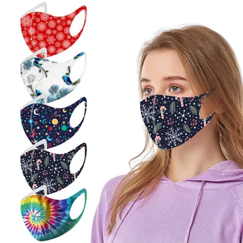 

5/10pcs Mascarilla Adult Christmas Mouth Mask For Protectionwashable Earloop Mask Earloops Dustproof Pm2.5 Funda Mascarillas