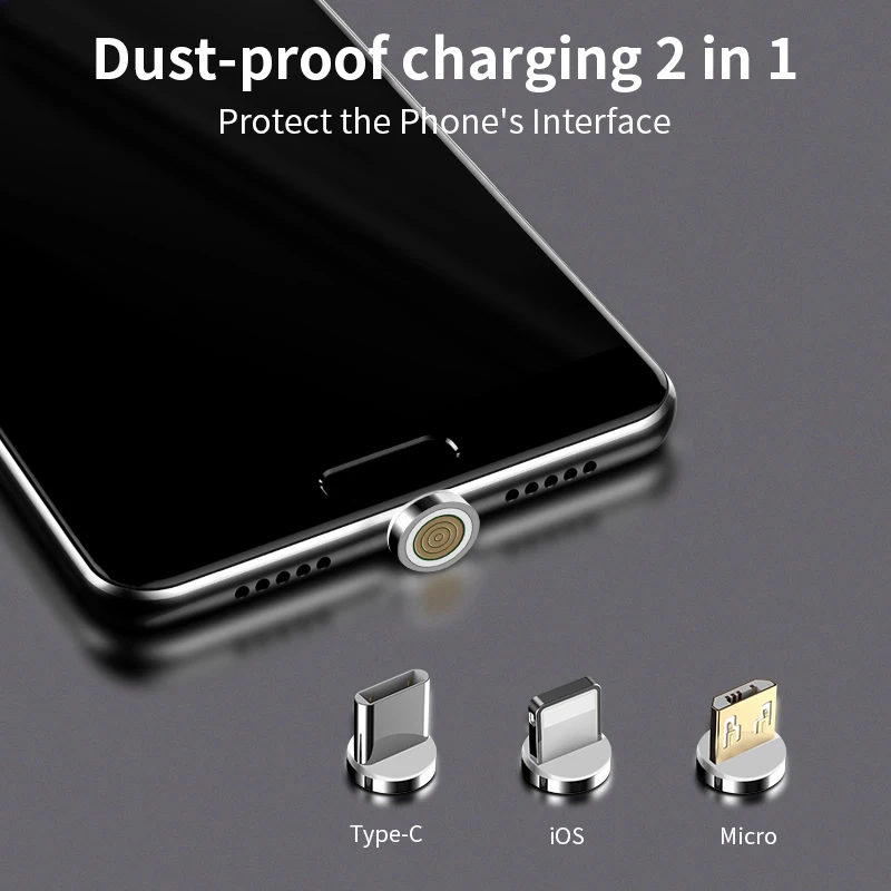 Магнитный Micro USB Type C кабель 3A для быстрой зарядки и передачи данных SAMSUNG S10 + OnePlus