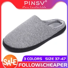 PINSV/ г. Зимние домашние тапочки мужские теплые домашние тапочки мужские Нескользящие меховые тапочки для мужчин, Pantuflas, большие размеры 36-47