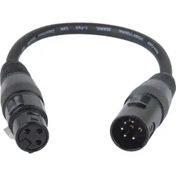 0,5 m 5-контактный разъем для 3-контактный разъем XLR Сделано в Китае поворот DMX Аудио кабель для гитары Применение прочный