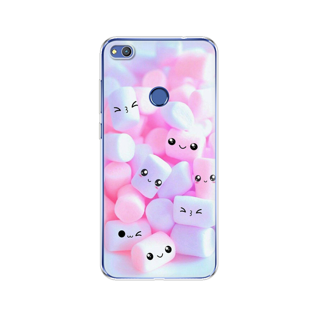 phone case for huawei honor 8 lite soft tpu silicon back cover 360 full for honor 8 liteprotective printing clear coque