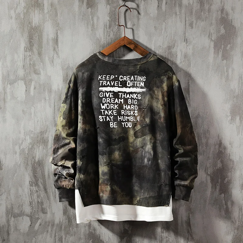 

New trend cool Camouflage Men Sweatshirt Male Military style Sweatshirt Brand Spring and autumn Camo Pullover Comfortable