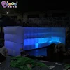 Customized 8x2.5x2.5M White Inflatable LED Lights Wall for Event Decoration / Inflatable Background Wall with LED Lighting Toys 1