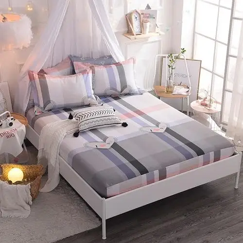 hualiqingchun 53 New Product 1pcs Cotton Printing bed mattress set with four corners and elastic band sheets - Цвет: hualiqingchun