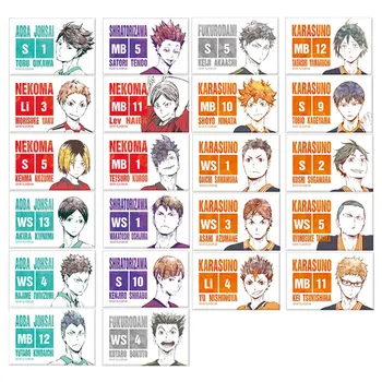 

22Pcs Haikyuu Volleyball Junior Stickers Anime Card Sticker Custom Crystal Frosted Jelly Bus Card Meal Card Sticker