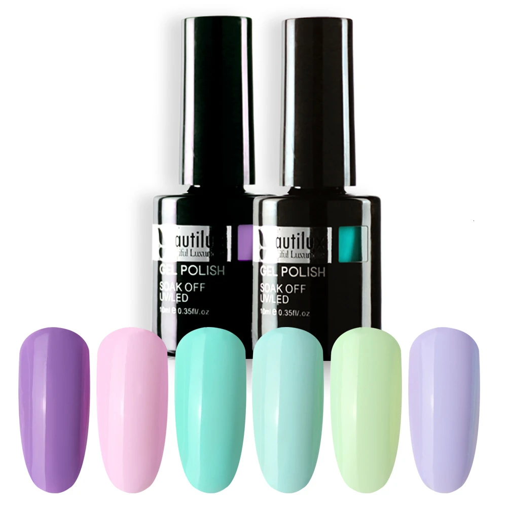 Billig Beautilux Gel Polish Kit Nagel Salon Gele Nail art Design Polnischen Lack Maniküre Anzug Weihnachten Geschenk Für Mädchen 6 teile satz