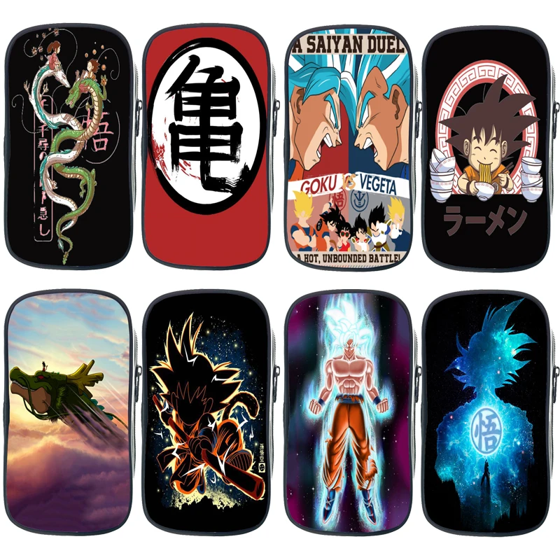 

Kids Dragon Ball Pencil Case Student Anime Stationery Bag Cartoon Cosmetic Makeup Bag Cool Goku Print Pen Bag Functionary Gift