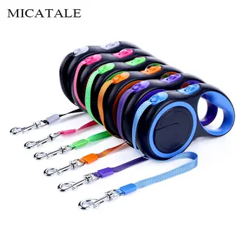 

MICATALE Durable Reflective Large Dog Leashes Dogs Automatic Extending Traction Rope Retractable Big Dog Pet Walking Leash Leads