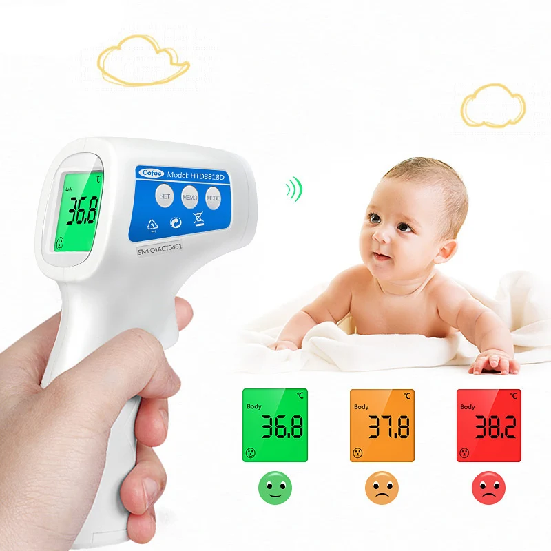 

Forehead Non Contact Infrared Baby Thermometer LCD Body Temperature Fever Digital IR Measurement Tool Gun for Baby Adult