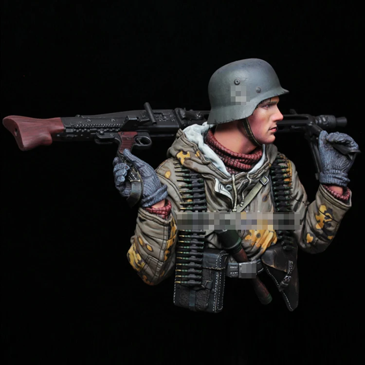 1/10 шкала resin Смола Бюст пулеметчик Восточный передний GK рисунок