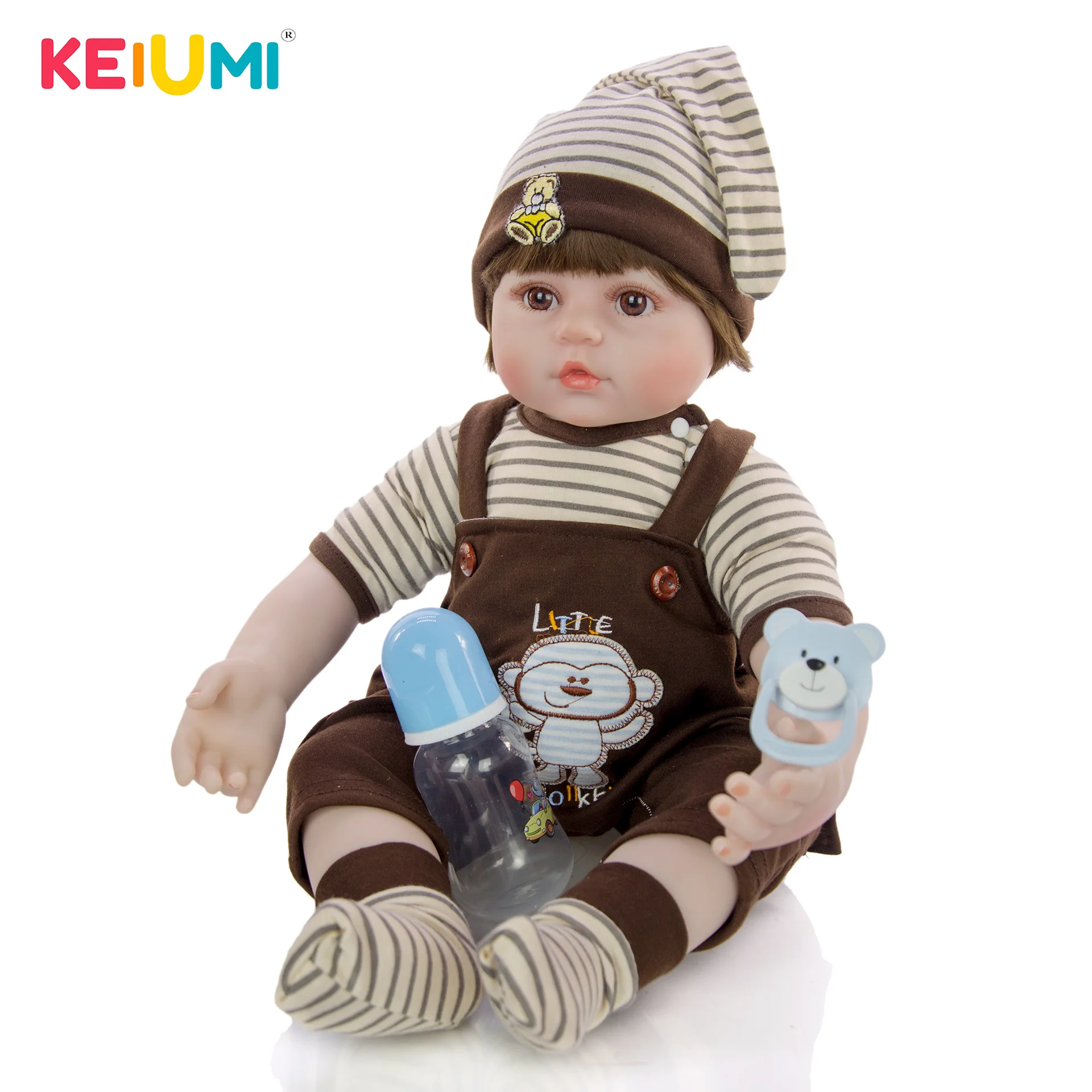  Keiumi 24-Inch Reborn Baby Doll Reborn Baby Cloth Body Model Baby Hot Selling