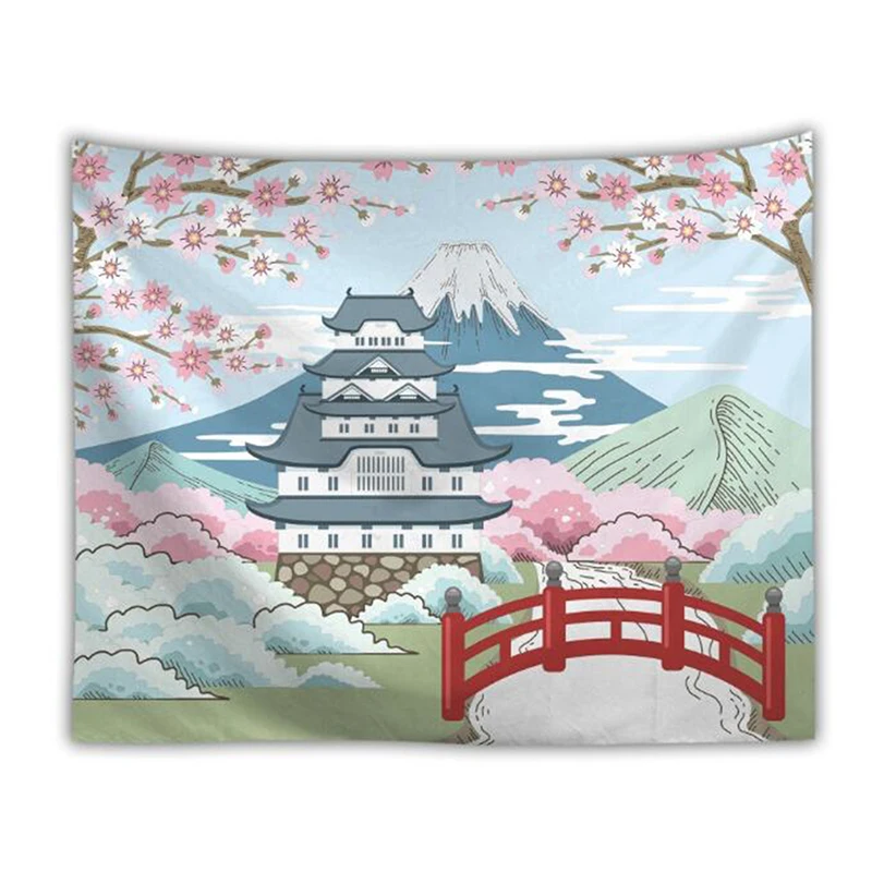 Creaive милый напечатанный настенный гобелен, покрывало для спальни, для квартиры, интерьерный гобелен, японский пляжный коврик для пикника, кемпинга