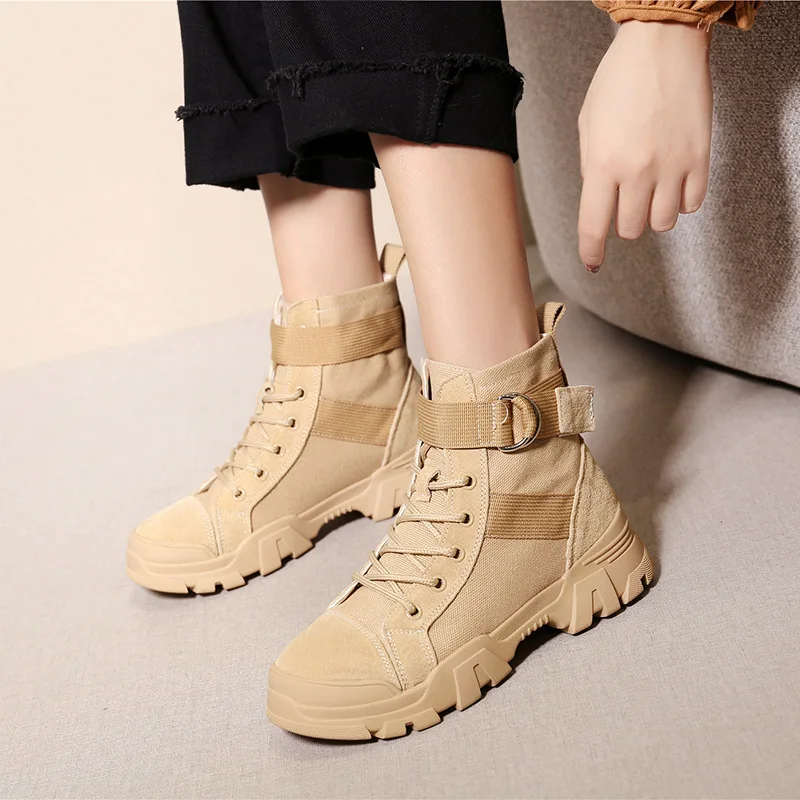 2019 winter new Martin boots women fashion simple solid color leather comfortable casual basic |