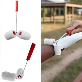 

Small Double Roll Paint Roller Brush Set Pro Wall Painting Handle Flocked Edger Room
