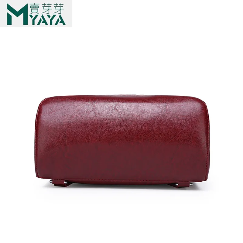 MAIYAYA женский рюкзак из искусственной кожи с узором «крокодиловая кожа», женский рюкзак, записная книжка для девочек, школьные сумки, дорожные сумки, высокое качество, бордовый цвет