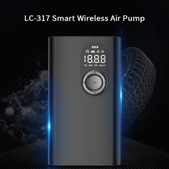 

Air Compressor Portable Electric Air Bicycle Pump Mini Wireless Air Tire Inflator Usb Rechargeable 2000mAh With LED Light 12V ZJ