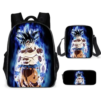 

Anime Dragon Ball Design School Bags Capacity Print 3pcs/set Backpack for Children Boys Mochila Feminina Leisure Daypacks