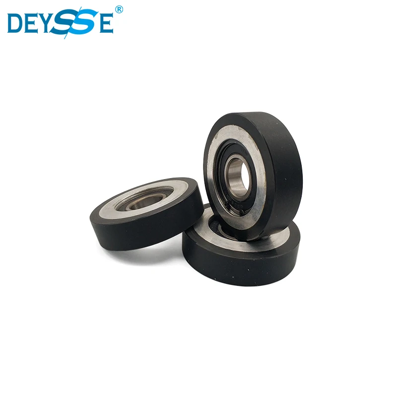 China Manufacturer Black Nylon Surface Stainless Steel Bearing 6204 Escalators Wheels