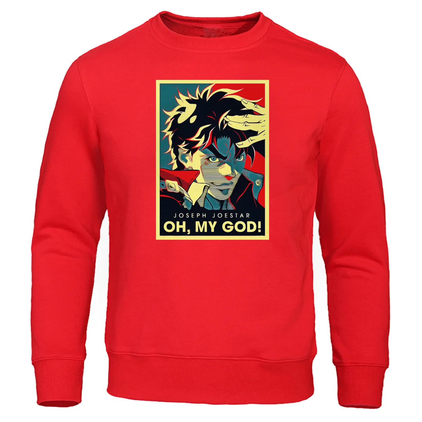 Jojo Необычные Приключения винтажные уличные толстовки с капюшоном Joestar Joseph OH MY GOD письмо мужские толстовки хлопковые брендовые пуловеры