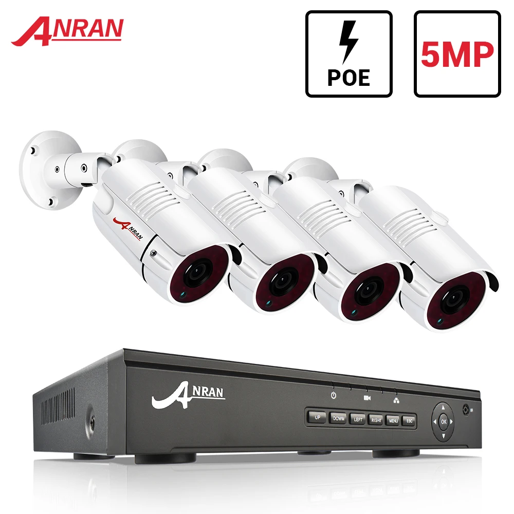 Система видеонаблюдения POE 5MP NVR система безопасности камера с открытый Wifi IP