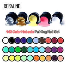 ROSALIND 5ML Painting Gel Varnish 142 Colors Gel Nail Polish Set For Manicure DIY Top Base Coat Hybird Design Of Nail Art Primer