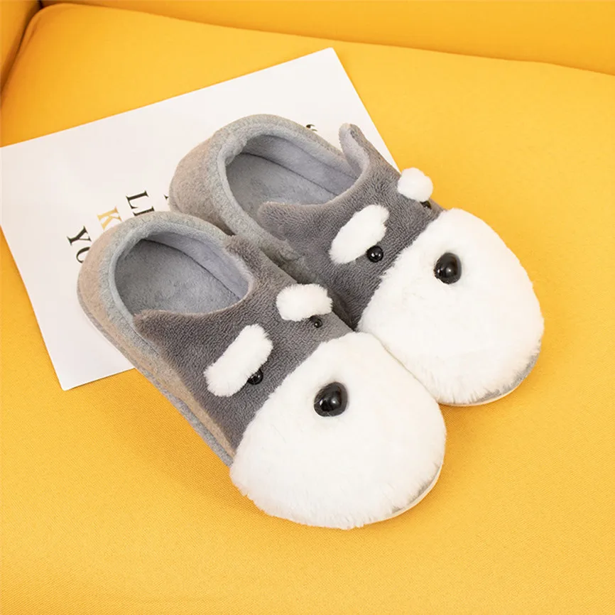 

Cute Non-slip Winter Animal Couple Slippers Home Female Comfort Floor Warm Shoes Cotton Ladie & Man Indoor Soft Plush Slipper 40