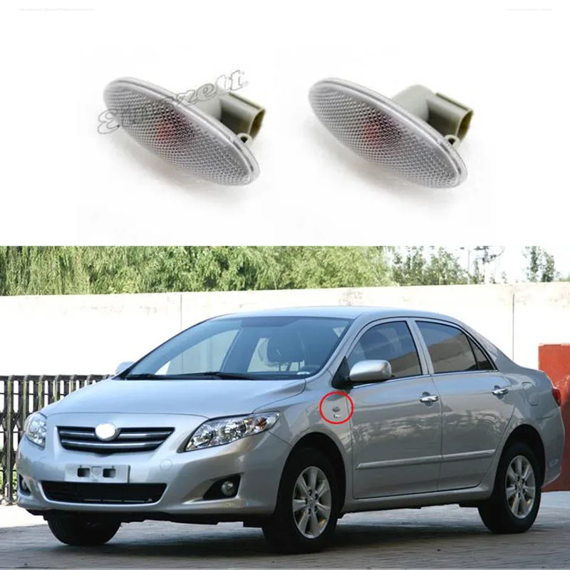 

2x Front Fender Side Lamp Turn Signal Light For Toyota Corolla 07-14 Vios 08-13 RAV4 06-13 YARIS OEM:81730-02090 Car Accessories