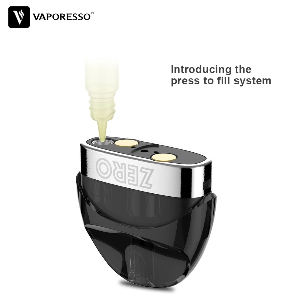 Vaporesso Renova Zero Pod AIO комплект с 650 мАч встроенный аккумулятор 2 мл пополняемая емкость и Легкое нажатие для заполнения системы электронной сигареты