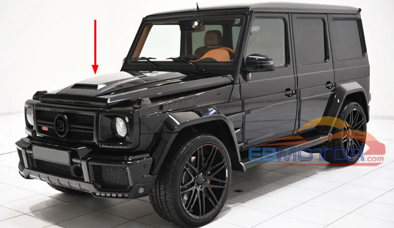 ebmotor-com B style HOOD SCOOP HOOD VENT Hood Attachment FOR BENZ G CLASS W463 G63 G65 G500 G55 2012UP 5_8532