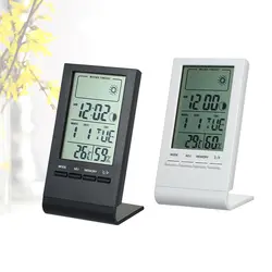 Компактный цифровой термометр гигрометр номер температура измеритель влажности Датчик часы прогноз погоды макс мин Значение дисплей