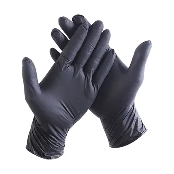 

100pcs Black/blue Disposable Gloves Latex Dishwashing Kitchen Work Rubber Garden Glove Universal For Left and Right Hand k1