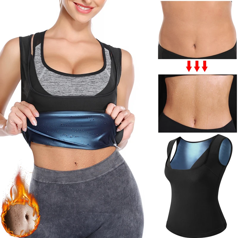 

Waist Trainer Women Sauna Sweat Vest Polymer Weight Loss Shapewear Tummy Slimming Sheath Workout Body Shaper Corset Fajas Top