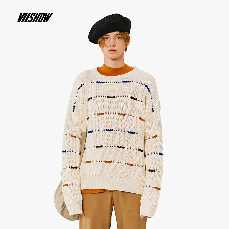 VIISHOW мужской свитер, новинка, модный Повседневный пуловер, мужская одежда с круглым вырезом, мужской свитер, брендовый Зимний пуловер для мужчин ZC1932183