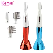 Kemei Electric Women Razor Shaver Underarm Bikini Hand Shaving Machine Rechargeable Mini Safe Lady Travel Eyebrow Trimmer
