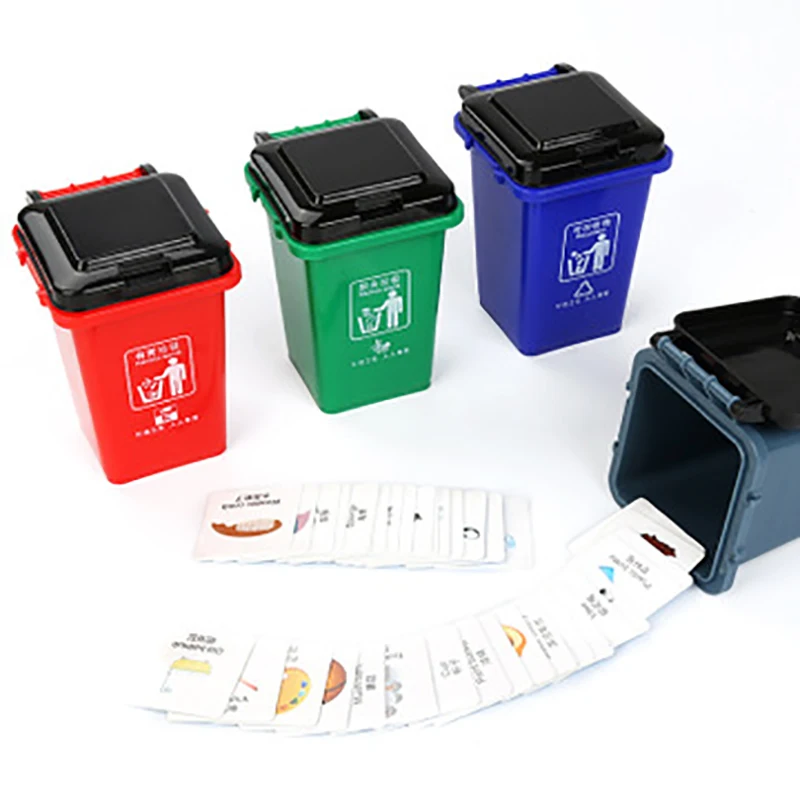 Domestic Waste Sorting Toys Trash Can Children's Game Props Environmental Protection Puzzle Toy For Kids Boys Girls