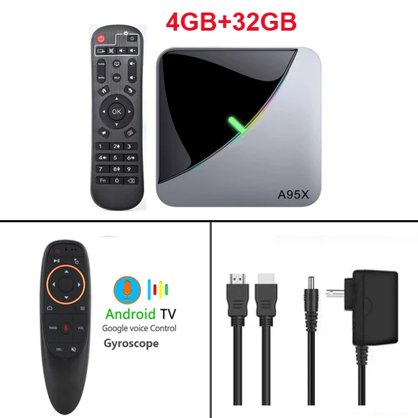 Android 9,0 ТВ-приставка Amlogic S905X3 Четырехъядерный 4 Гб ПЗУ 32 Гб 64 Гб HDR 8K Wifi Bluetooth 2 Гб 16 Гб телеприставка A95X F3 Air - Цвет: 4GB 32GB G10S