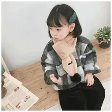 Корейский сплошной плюшевый Шар Теплый осень-зима толстые дети мальчики девочки перекрестные кольца шали шарфы аксессуары-LHC