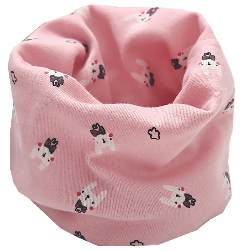 LIHFSI/ Модный осенне-зимний шарф для девочек, детские нагрудники-шарфы для девочек, шарфы для мальчиков с круглым вырезом, Детские воротники - Цвет: pink rabbit