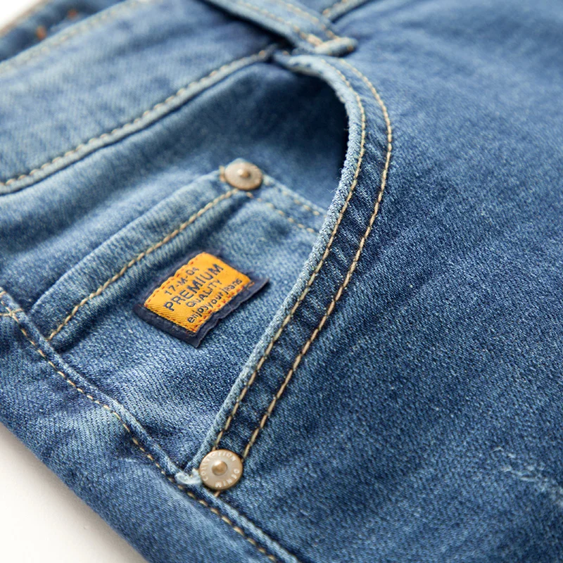 Black Friday Semir Black jeans men tide brand new fit straight leg pants youth stretch comfortable slim pants