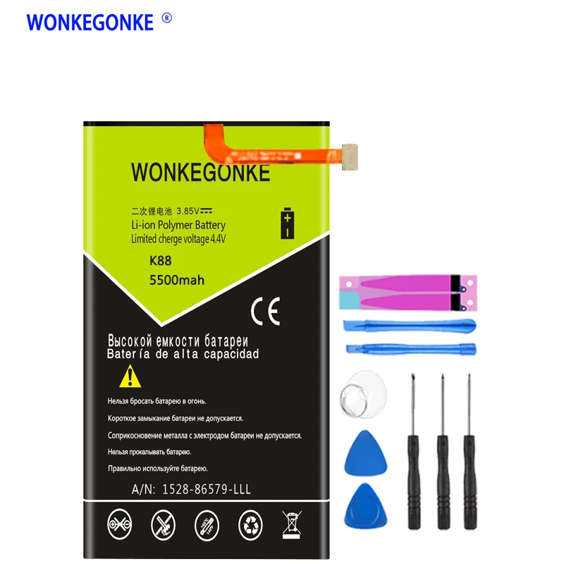 Аккумулятор WONKEGONKE 5500 мАч Li3846T43P6hF07632 для AT&T Trek 2 HD ZTE K88|Аккумуляторы мобильных
