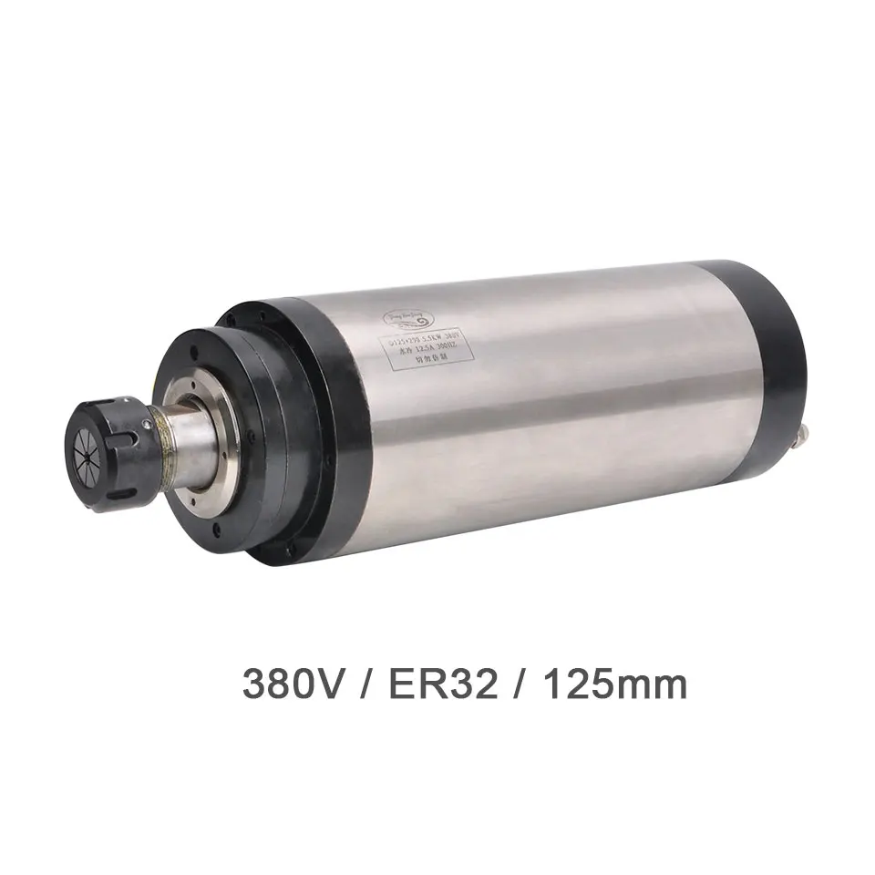 ER32 125 380V Daedalus 380 кВт Мотор шпинделя с водяным охлаждением 125 в мм 4 шт. подшипники высокоскоростные ER25/ER32 для деревообрабатывающего фрезерного станка с ЧПУ - Цвет: ER32 125 380V